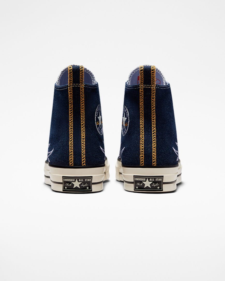 Men's Converse Chuck 70 Workwear Denim High Top Shoes Obsidian / Indigo | AU C3690K